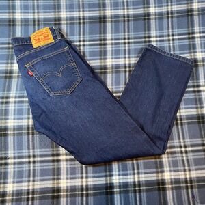 Levis 505 Regular Fit Dark Wash Straight Leg Jeans Mens 32x30 00505-2809